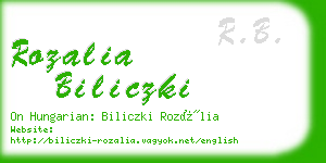 rozalia biliczki business card